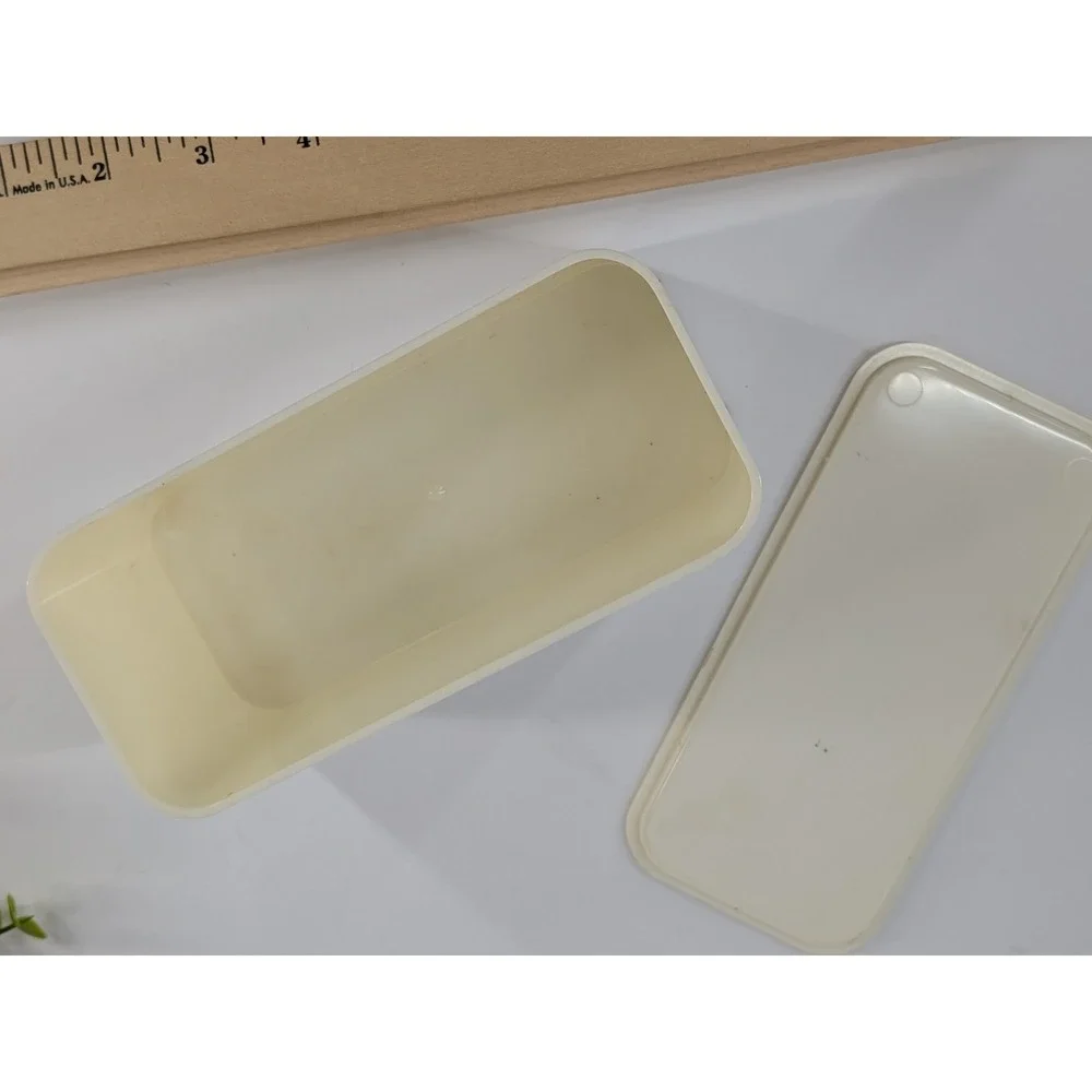😍Vintage Clinique Comb & Mirror Set Snap Together White 1980s Matching Box Set